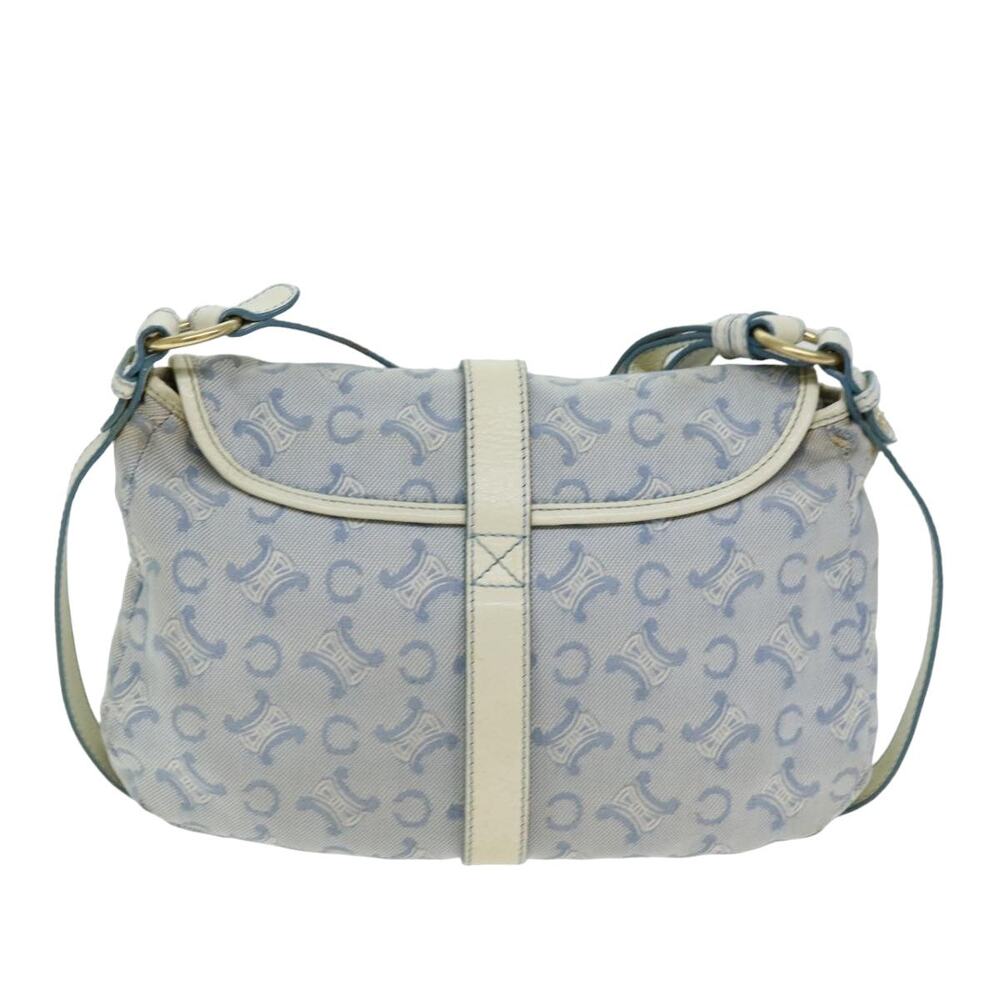Celine C Macadam Canvas Shoulder Bag Light Blue - image 2
